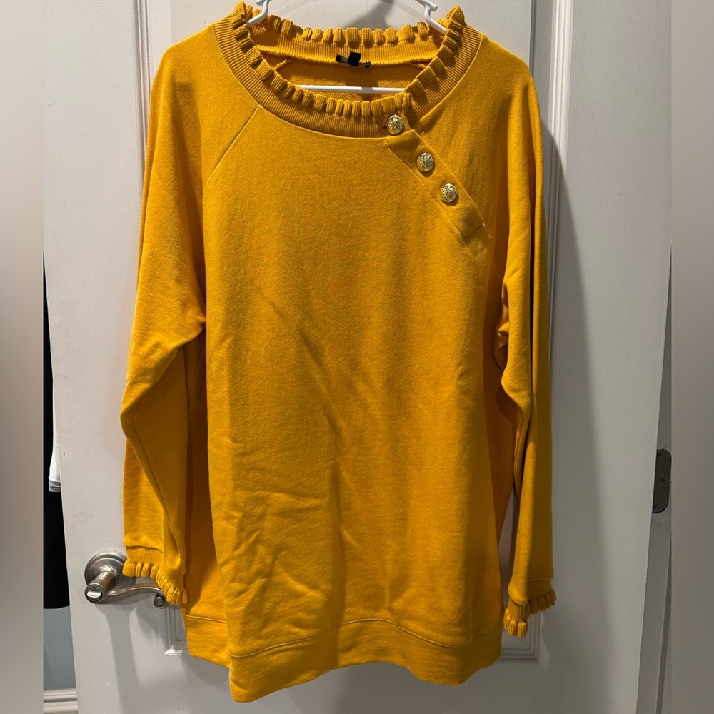 NWOT. Talbots sweater. 1X. Gold/yellow color.